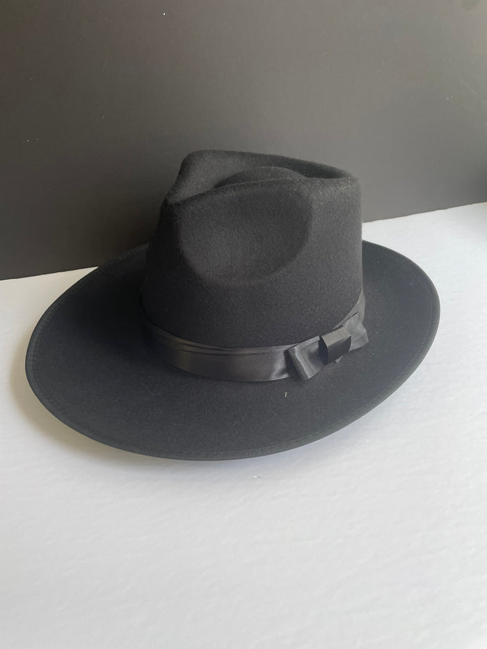 COSTUME RENTAL - Z37 Black Fedora Gangster Hat