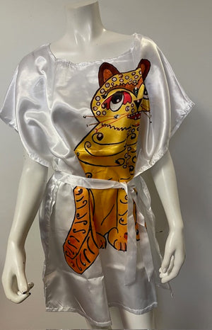 COSTUME RENTAL - D131 Abba Yellow Cat Dress 1X 4pcs