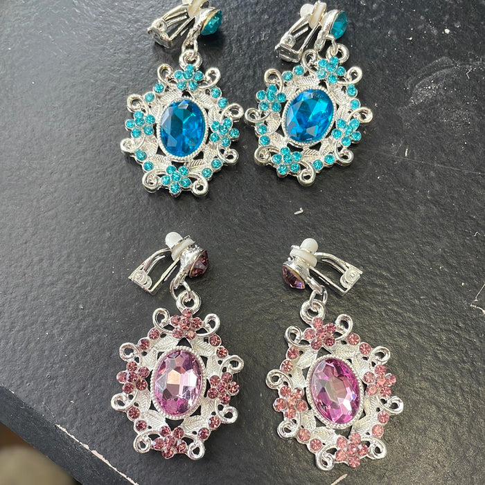 ACCESS: Earrings, Princess Jewelled Clip Ons