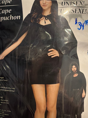 ACCESS: Cape,  Hooded Cape 68" Black