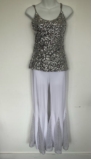 COSTUME RENTAL - X248 Tank, Sequin Silver