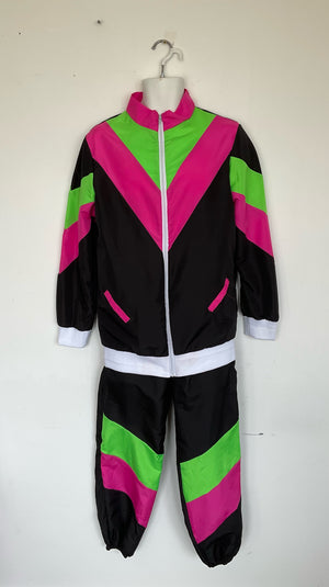 COSTUME RENTAL - Y15 1980's Track Suit Ladies 2 pc MED