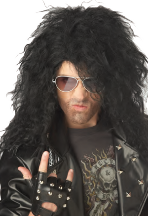 Wig: Heavy Metal Rocker black