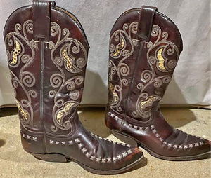 SHOE RENTAL - Z126 Cowboy Boots, Brown Size 9.5