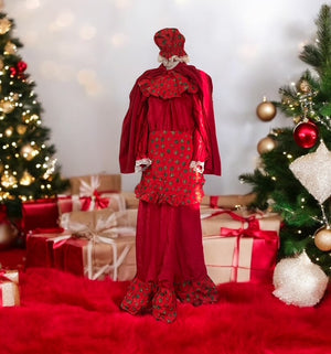 COSTUME RENTAL - S142 Mrs. Clause 8 pcs Medium/Large COSTUME RENTAL - S142 Mrs. Clause 8 pcs Medium/Large