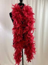Red feather boa