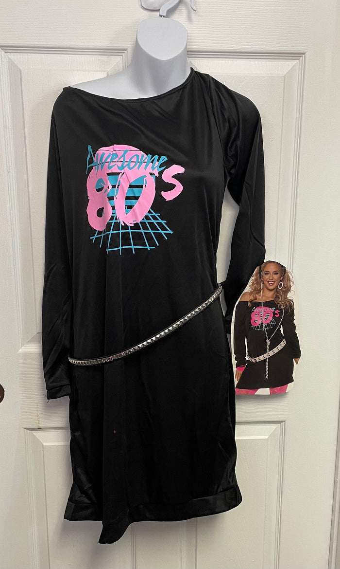 COSTUME RENTAL - Y300 Awesome 80's dress #1 2 pcs Large