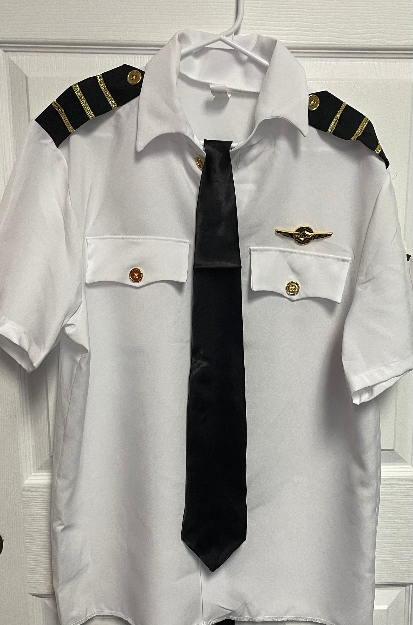pilot dress shirt Men's Pilot Shirt - Blue - White Label Modern Cut - Long Sleeve - 58% polyester/32% cotton/10% spandex - Men's - Size 32/33 x 16.5W - JetSeam