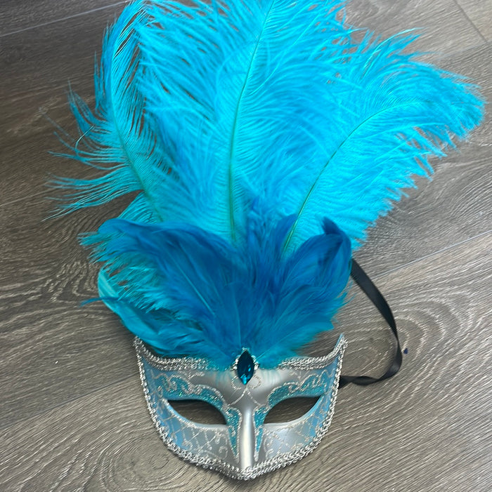 MASK: Turquoise silver Eye Mask