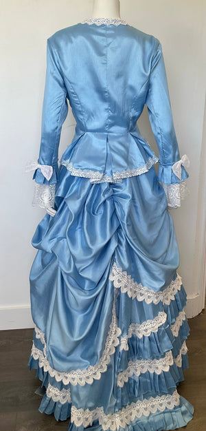 COSTUME RENTAL - C94 Baby Blue Victorian Gown 3 pcs XL