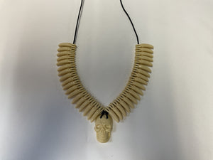 Teeth and skull necklace