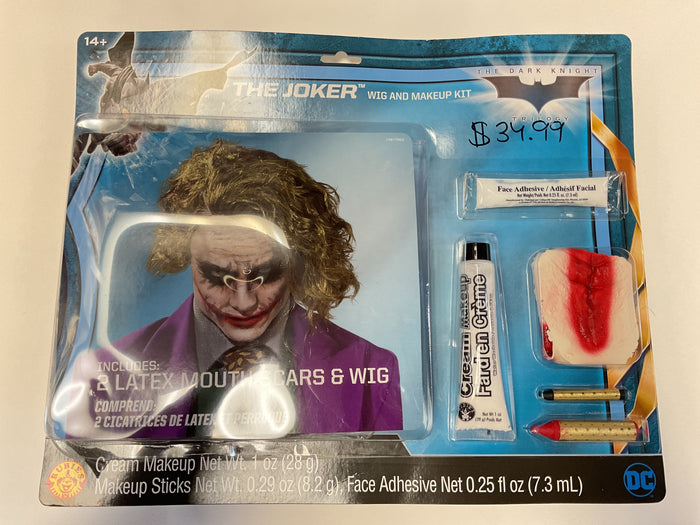Joker wig and makeup kit