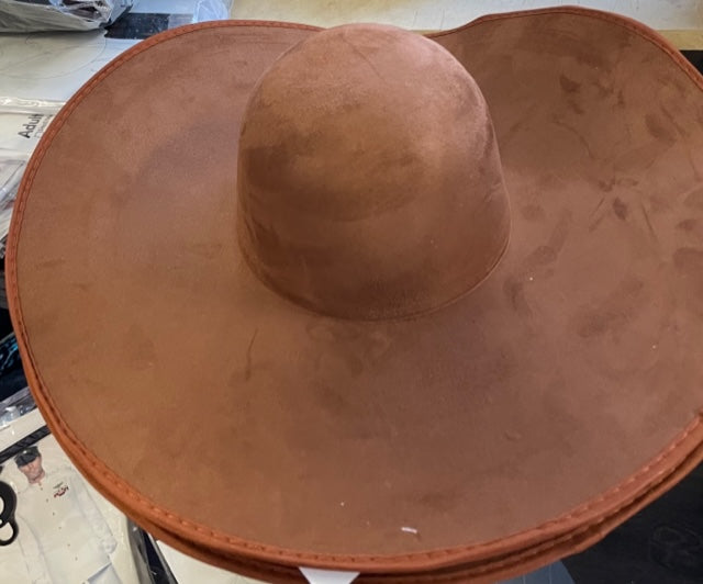 HAT: Brown large brimmed hat