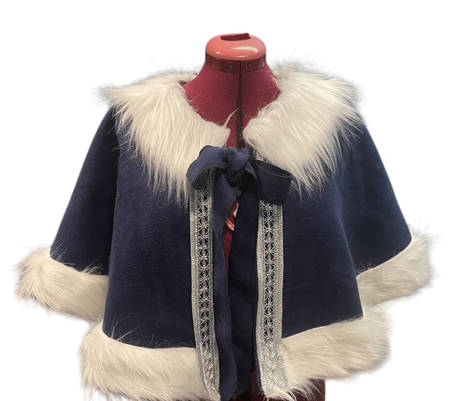 COSTUME RENTAL - S140 Christmas Capelet Blue