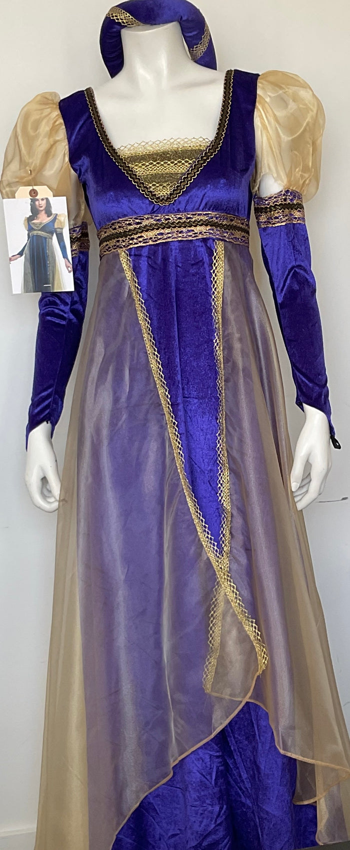 COSTUME RENTAL - A18A Camelot Princess (purple) - 2 pcs XS