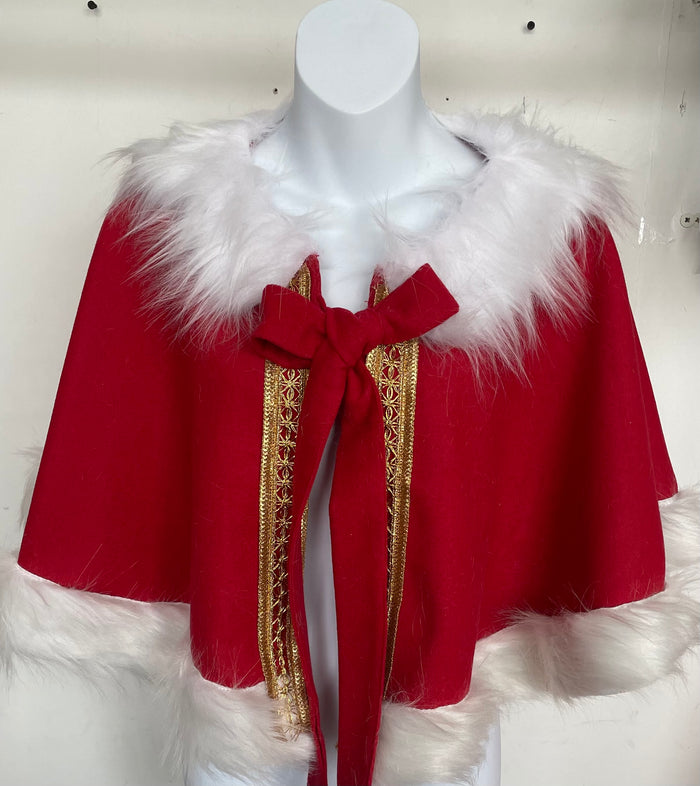 COSTUME RENTAL - S145 Christmas Capelet RED