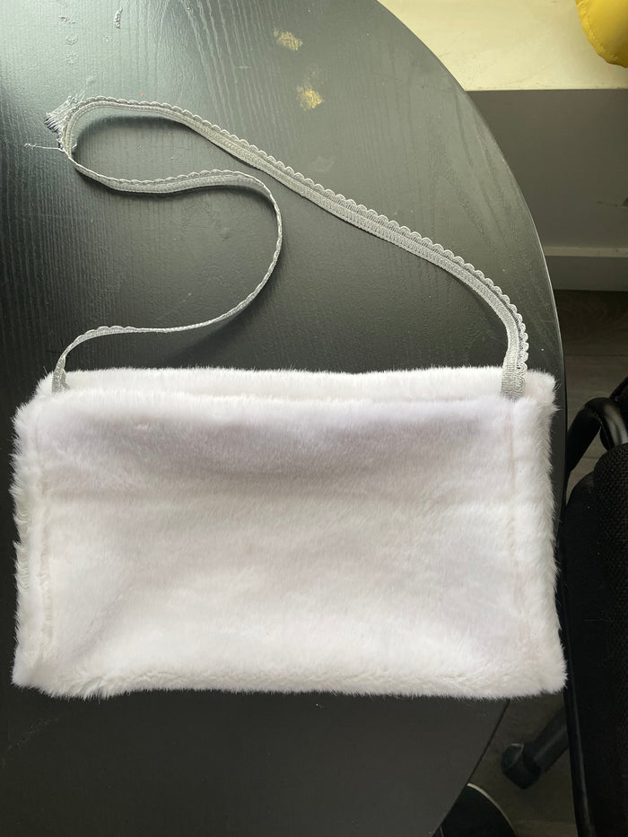 COSTUME RENTAL - S146 White Muff (silver Trim)