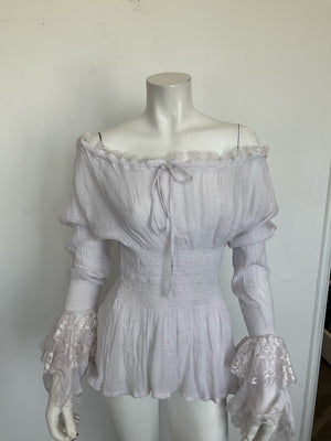 COSTUME RENTAL - G18 Gypsy/Pirate/Midieval Blouse  1pc