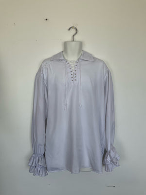 COSTUME RENTAL - G30 White Pirate Shirt xL