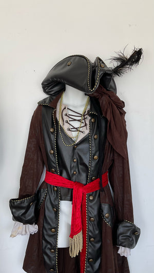 COSTUME RENTAL - G6 Pirate, Captain Jack 11pc large