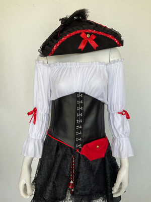 COSTUME RENTAL - G54 Pretty Pirate Med 4 pc