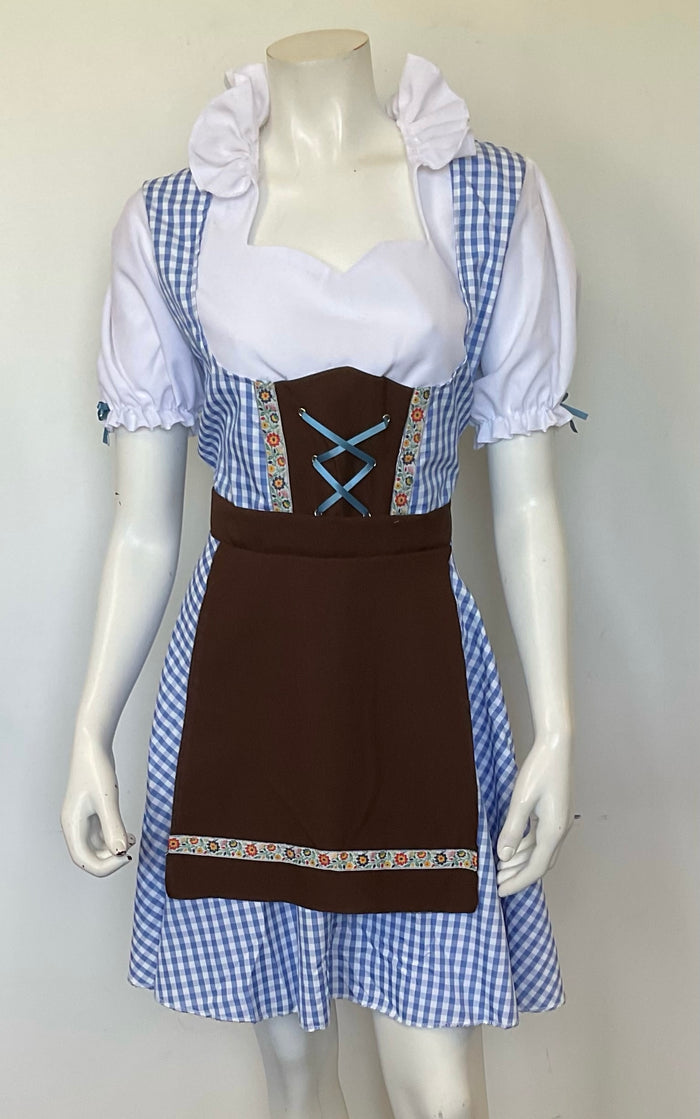 COSTUME RENTAL - I71 Oktoberfest Beer Girl Blue Large 1pcs