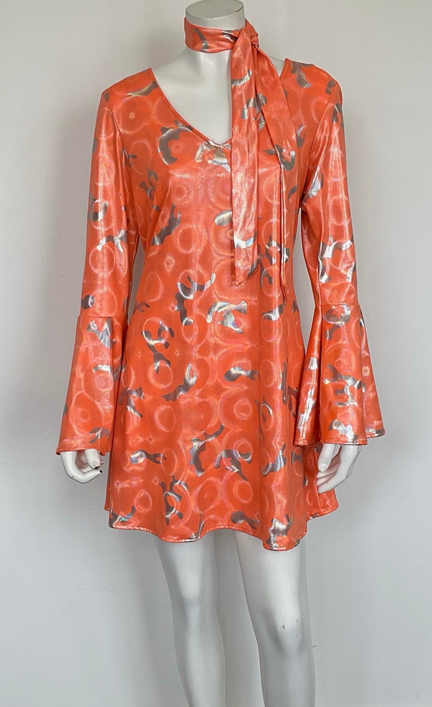 COSTUME RENTAL - X221 Disco Dress, Orange LRG 2 pcs Woodbridge Costume Rentals COSTUME RENTAL - X221 Disco Dress, Orange LRG 2 pcs Woodbridge Costume Rentals