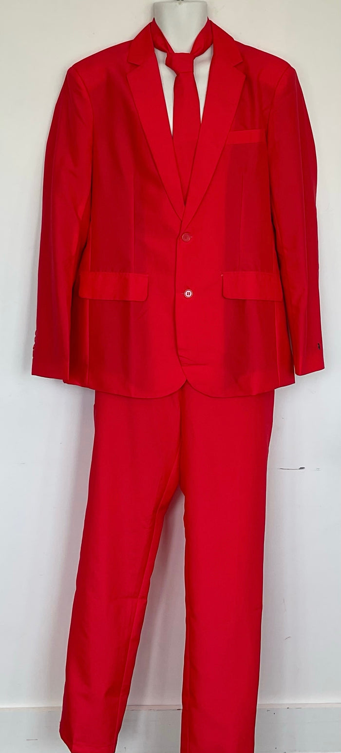 COSTUME RENTAL - X75A 1970's Red Suit LRG 3 pcs