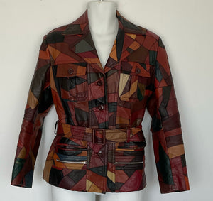 COSTUME RENTAL - X113 Jacket, leather checkered size 15/16