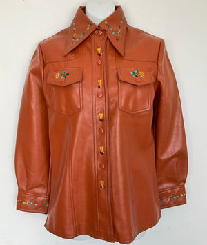 COSTUME RENTAL - X112 Jacket, orange vinyl size 11/12