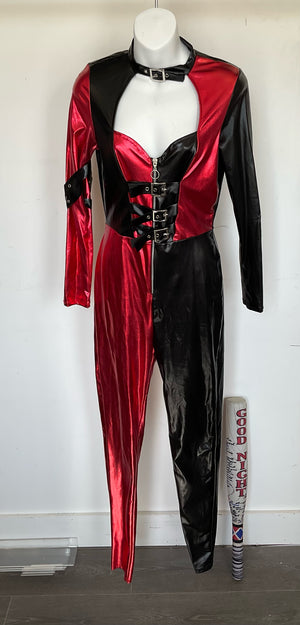 COSTUME RENTAL - E29A Harley Quinn Jumpsuit MEDIUM - 3pc