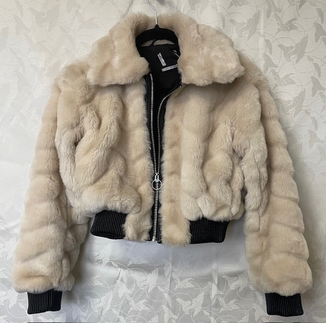 COSTUME RENTAL - X293 Faux Fur 1970's Jacket  1pc XS