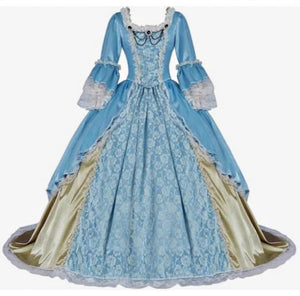 COSTUME RENTAL - B22A Women's Rococco Gown-3 pcs Extra Small