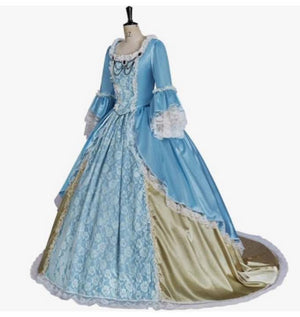 COSTUME RENTAL - B22A Women's Rococco Gown-3 pcs Extra Small