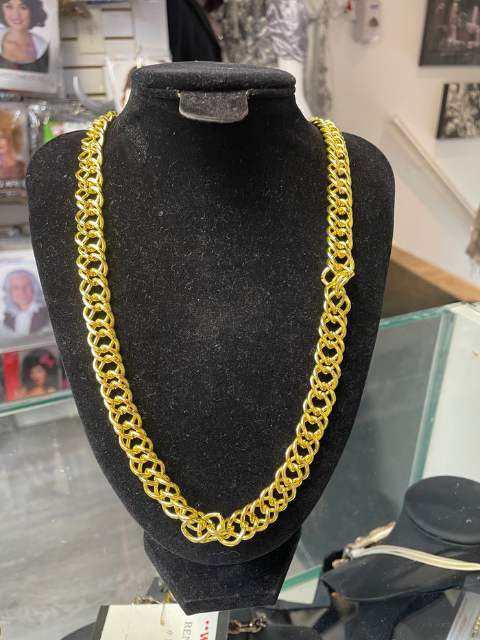 COSTUME RENTAL: Z249 Gold Disco Necolace Rental