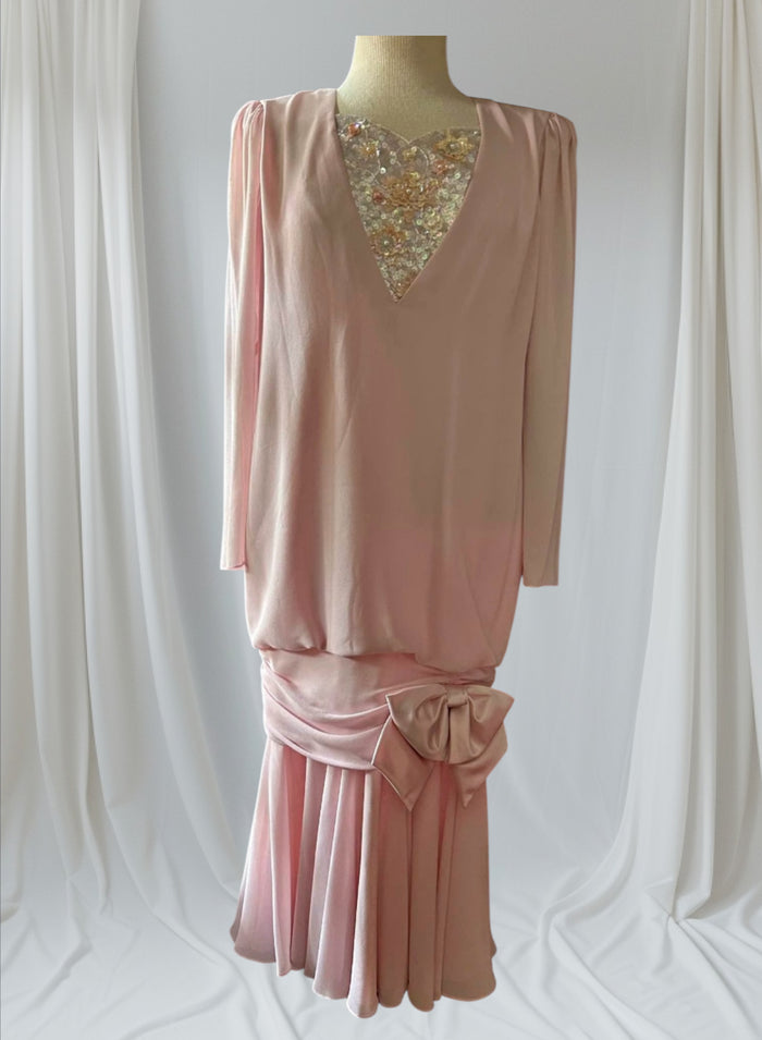 COSTUME RENTAL - Y310 Pink 1980's Dress Medium