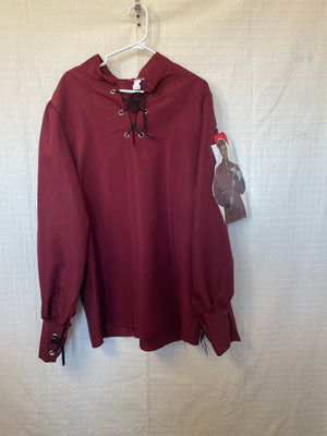 COSTUME RENTAL - A44A Renaissance Shirt Red Large