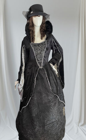 COSTUME RENTAL - P33 Vampiress black dress large    1 pc