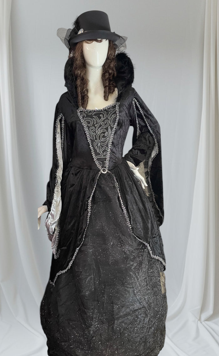 COSTUME RENTAL - P33 Vampiress black dress large    1 pc