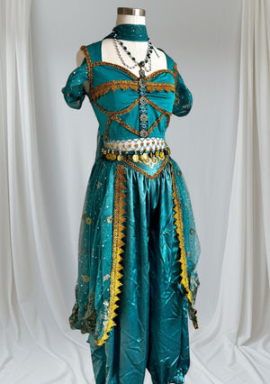 COSTUME RENTAL - D4A Princess Jasmin - 3 pc + 4 bracelets M-L