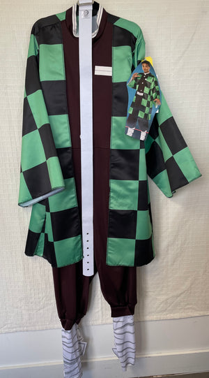 COSTUME RENTAL - D73A Demon Slayer Tanjiro Large 2 pc