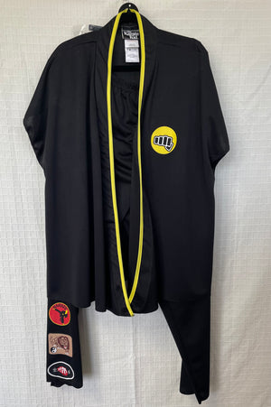COSTUME RENTAL - D73D Kobra Kai Black Suit 4 pc Large