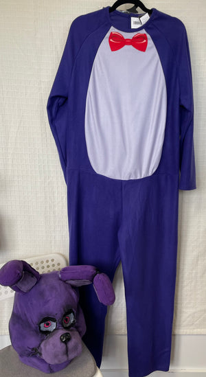 COSTUME RENTAL - D78B Bonnie, Five Nights at Freddy  Medium 5pc