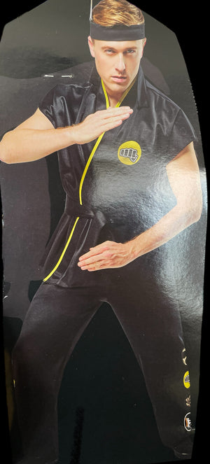 COSTUME RENTAL - D73D Kobra Kai Black Suit 4 pc Large