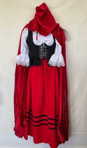 COSTUME RENTAL - D11A Little Red Riding Hood MEDIUM 3 pc