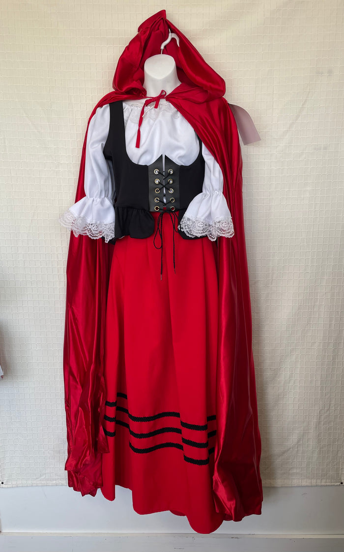 COSTUME RENTAL - D11A Little Red Riding Hood MEDIUM 3 pc
