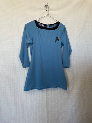 COSTUME RENTAL - D41E Star Trek Red Dress Blue MED 1 pc