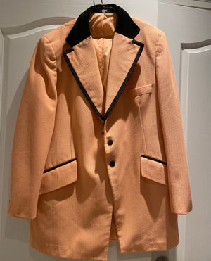 COSTUME RENTAL - X116A 1970's Peach Tuxedo Jacket 1 pc 48"