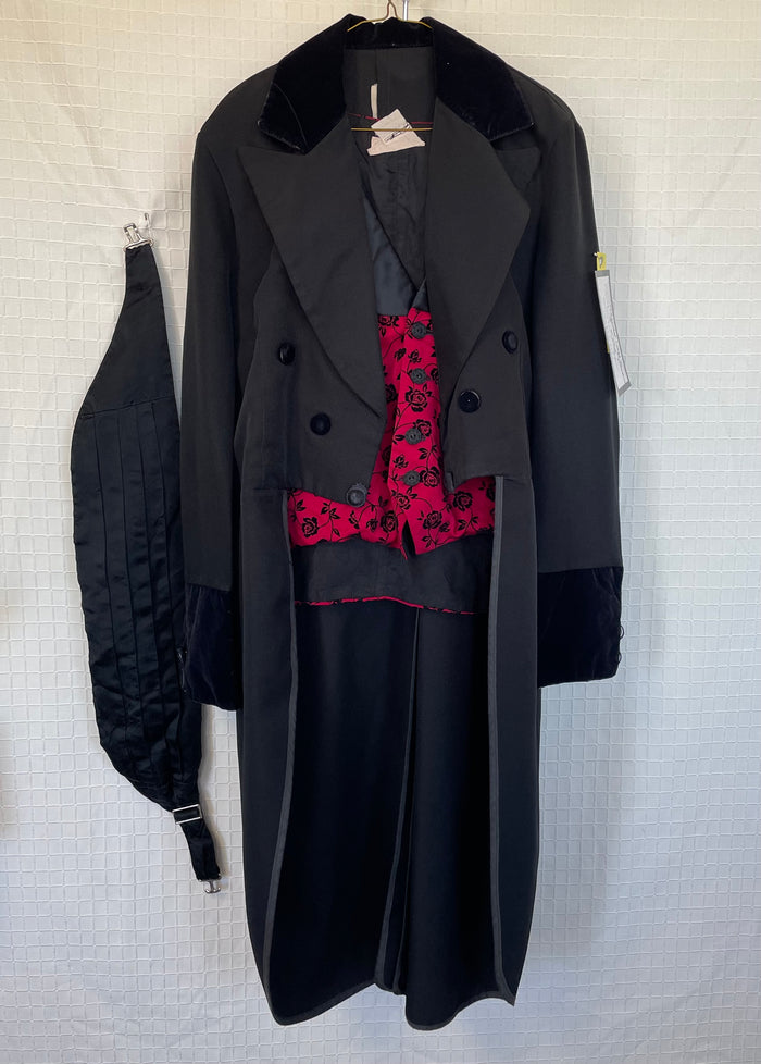 COSTUME RENTAL - C64B Tailjacket, Black Large 3 pc