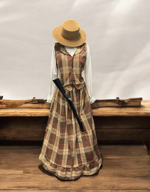 COSTUME RENTAL - c18A Frontier Margaret Dutton 2pc Med/Large